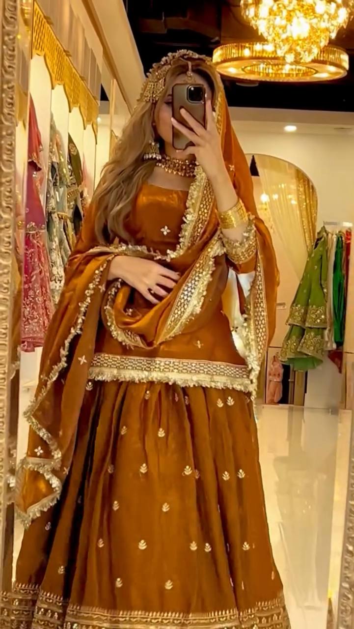 Designer Chinnon Silk Embroidered Lehenga Suit Set with 9mm Sequence Work | Premium Festive & Wedding Wear for Women