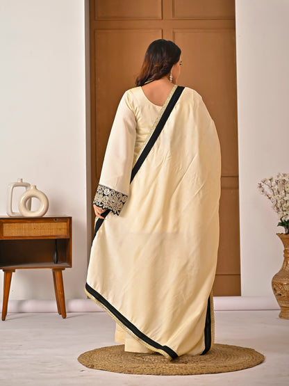 Avishkar Culture Roman Silk Embroidered Kurta Sharara Set with Dupatta