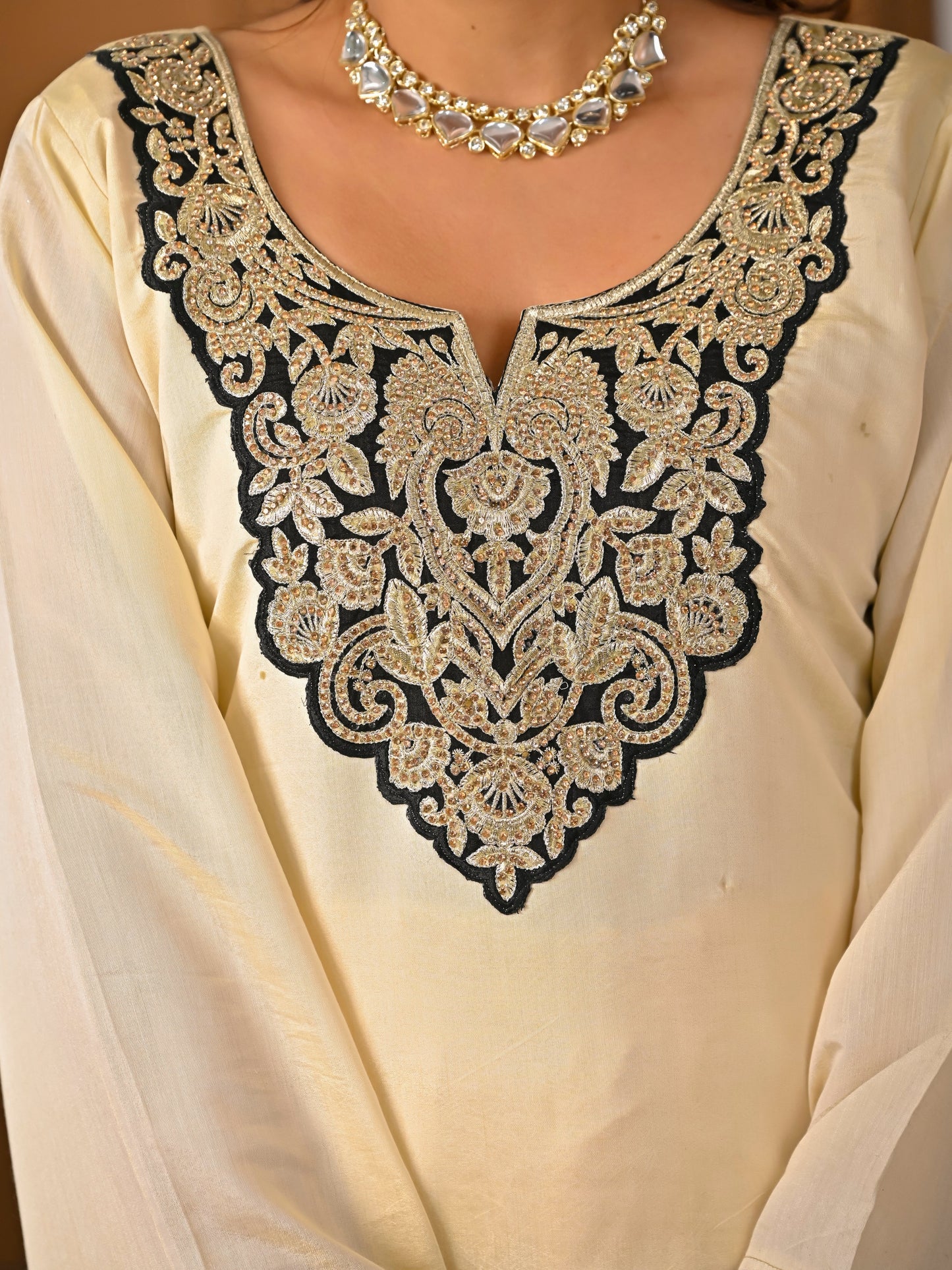 Avishkar Culture Roman Silk Embroidered Kurta Sharara Set with Dupatta