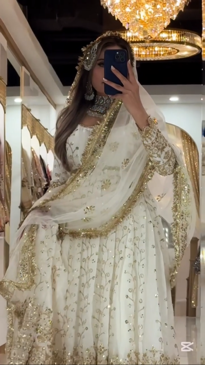 Premium Black Blooming Embroidered Anarkali Suit for Women | Party Wear