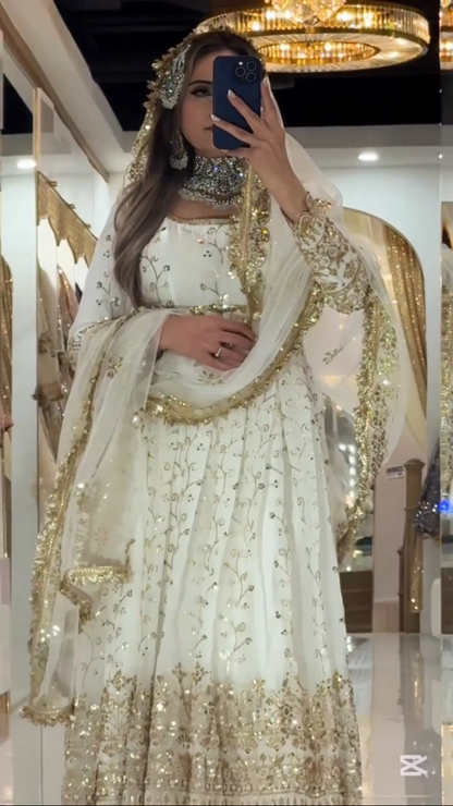 Premium Black Blooming Embroidered Anarkali Suit for Women | Party Wear