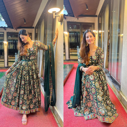 Presenting a Stunning Fancy Style Anarkali Suit – NF-(1178)