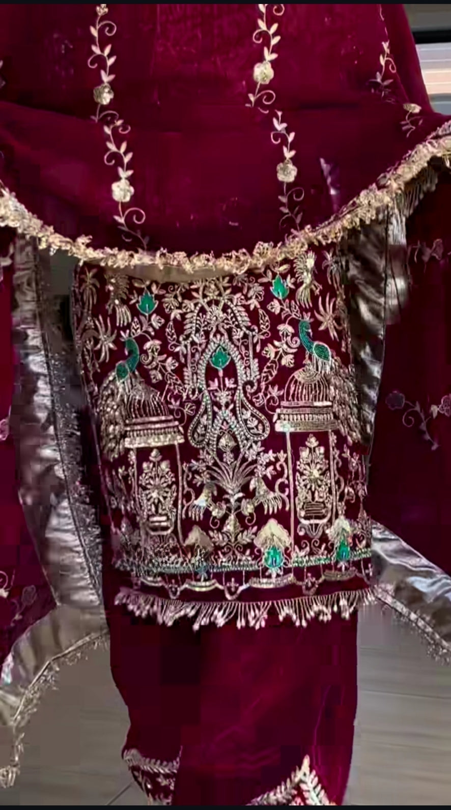 Designer Party Wear Top – Dhoti Salwar & Dupatta with Hand Work Elegance-NF-1239