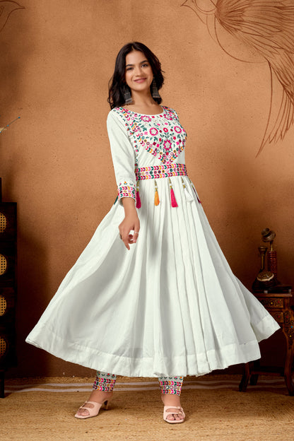 Navratri Special Designer Roman Silk Anarkali Suit (NF-1254)
