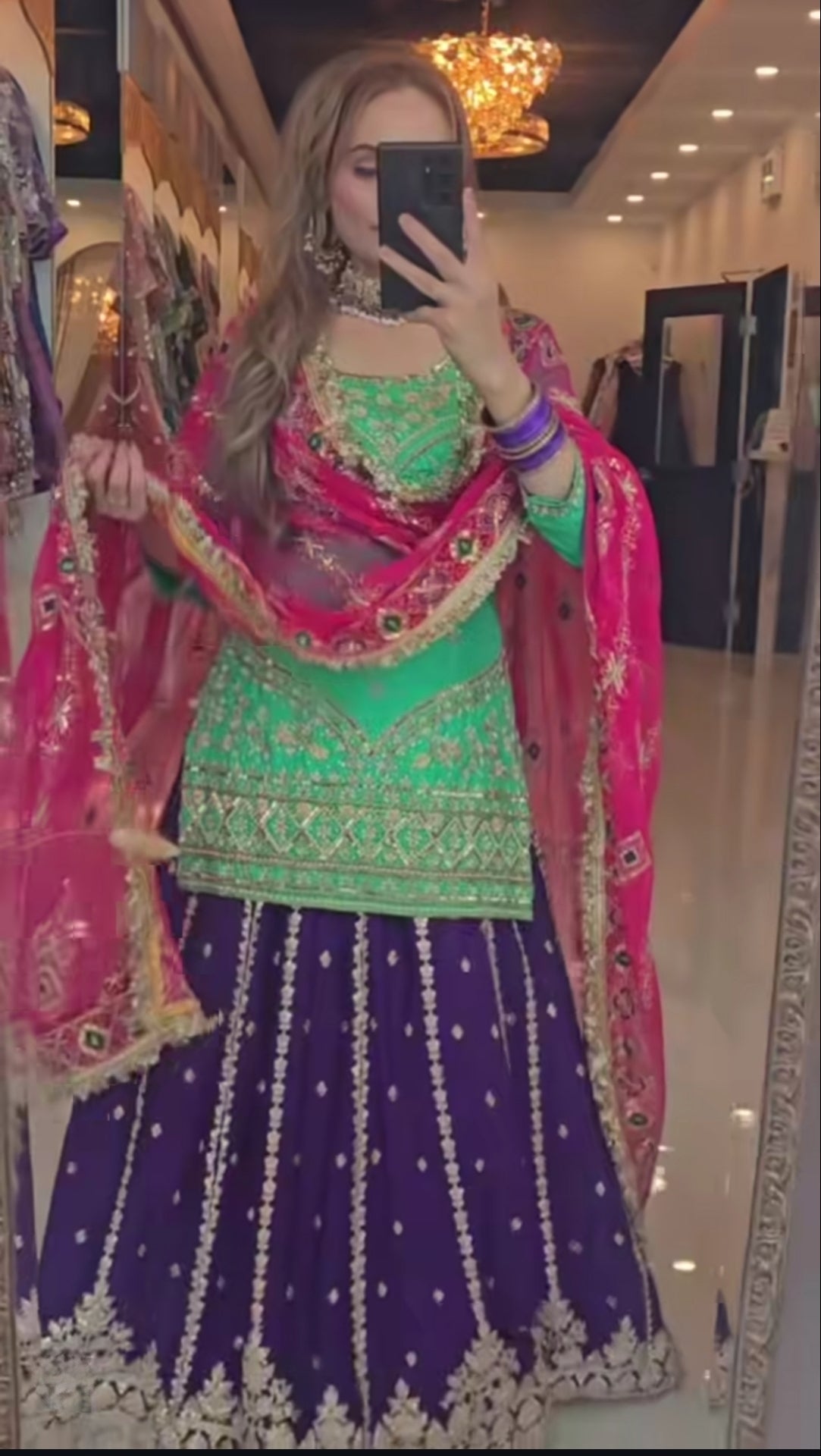 Elegant Party Wear Sequins Embroidered Lehenga-Top-ND-5045